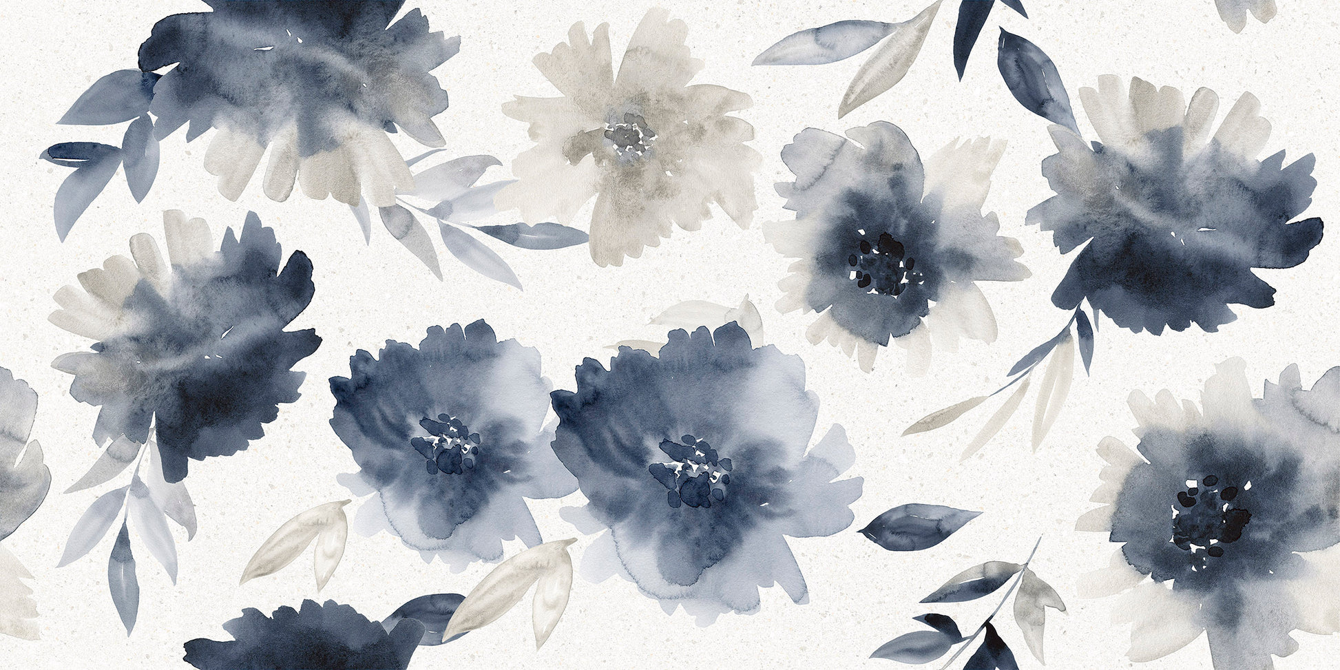 Carrelage Mural Fleuri Rectifie Re Calm Floris Sky 60x120 cm