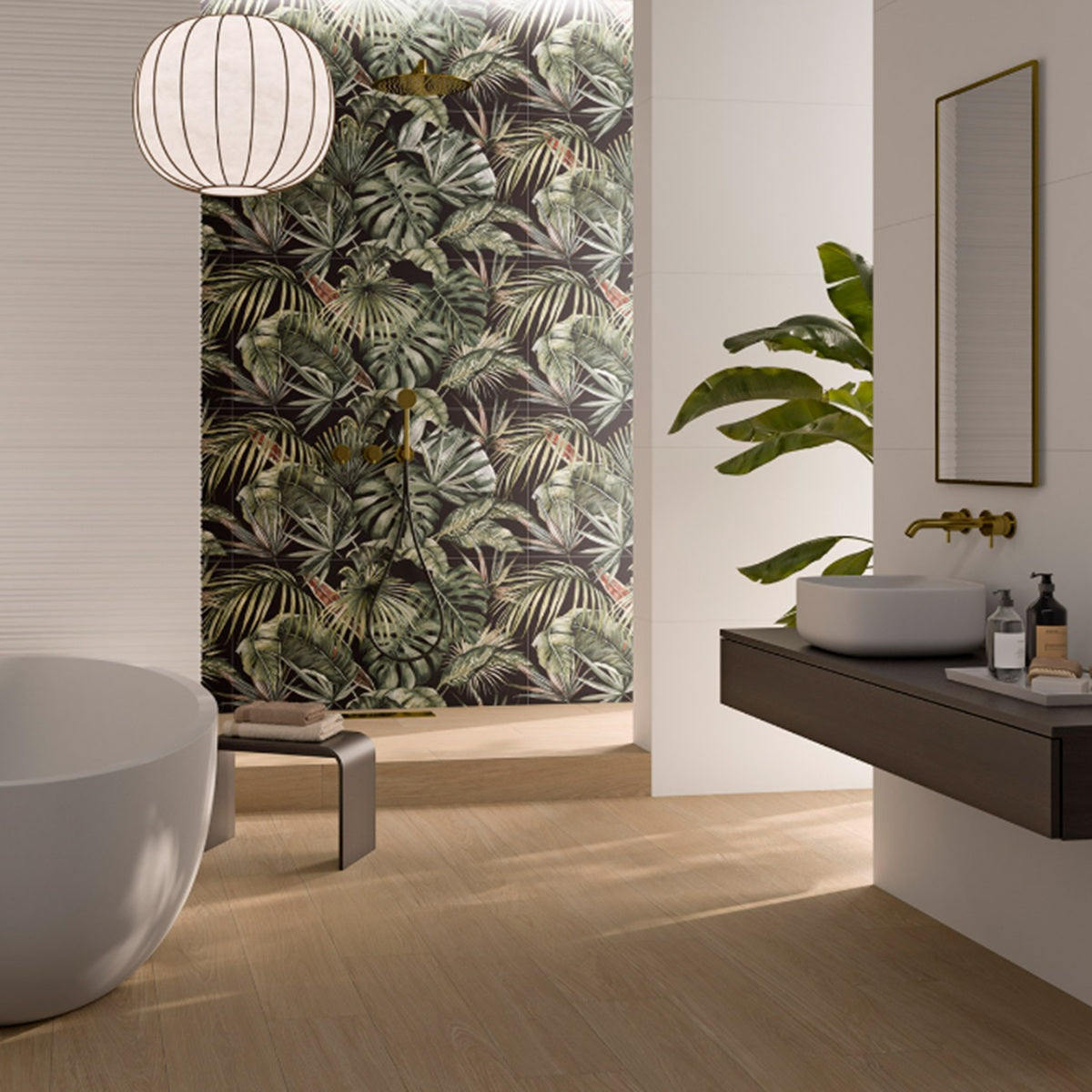 Carrelage Mural Fleuri Rectifie Re Verdant 60x120 cm