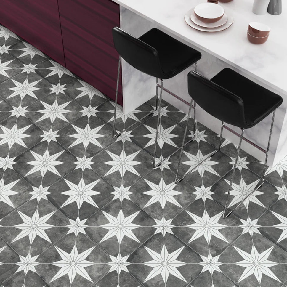 Carrelage Effet Carreau Ciment Estrela Dec 02 33,5x33,5 cm