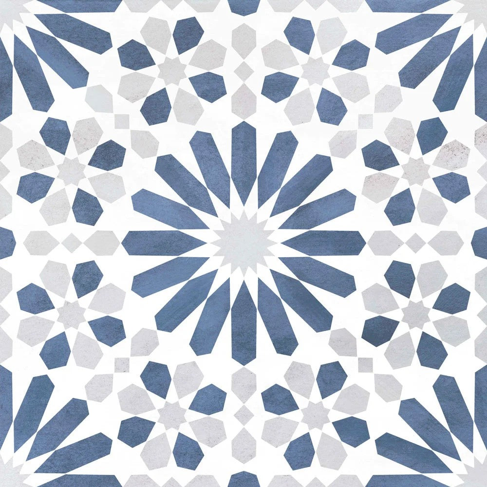 Echantillon carrelage Effet Carreau de Ciment Marrakech Blue 44x44 cm