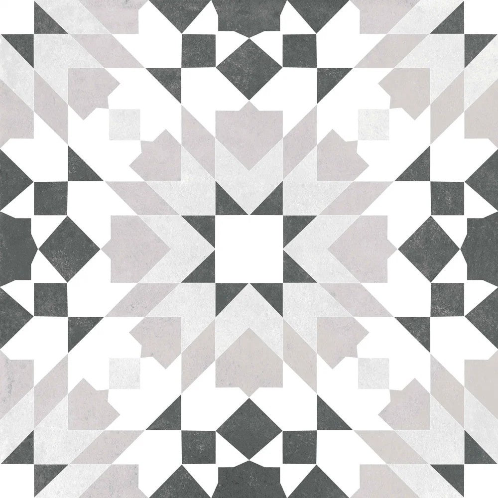 Carrelage Effet Carreau de Ciment Marrakech Grey 44x44 cm de Realonda