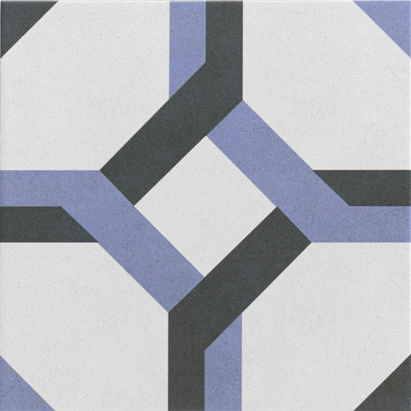 Carrelage Effet carreau de ciment Nantes Blue 33x33 cm de Realonda