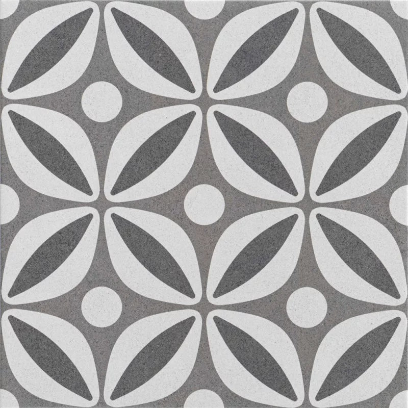 Carrelage Effet carreau de ciment Westbury Grey 33x33 cm de Realonda