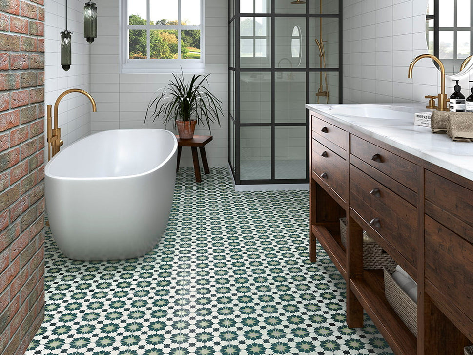 Carrelage Effet Carreau de ciment Infusion Amparo 20x20 cm de Mainzu