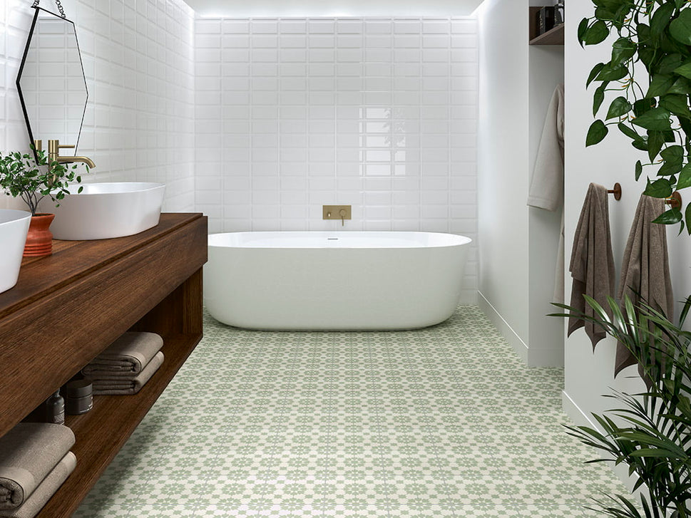 Carrelage Effet Carreau de ciment Infusion Ornelas 20x20 cm de Mainzu