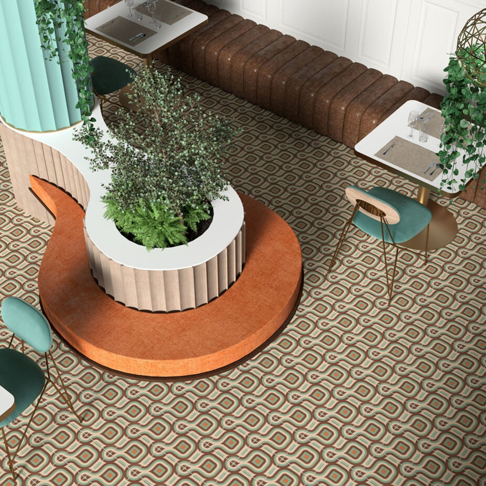 Carrelage Effet Carreau de Ciment Groovy Decor N9 20x20 cm de Cevica