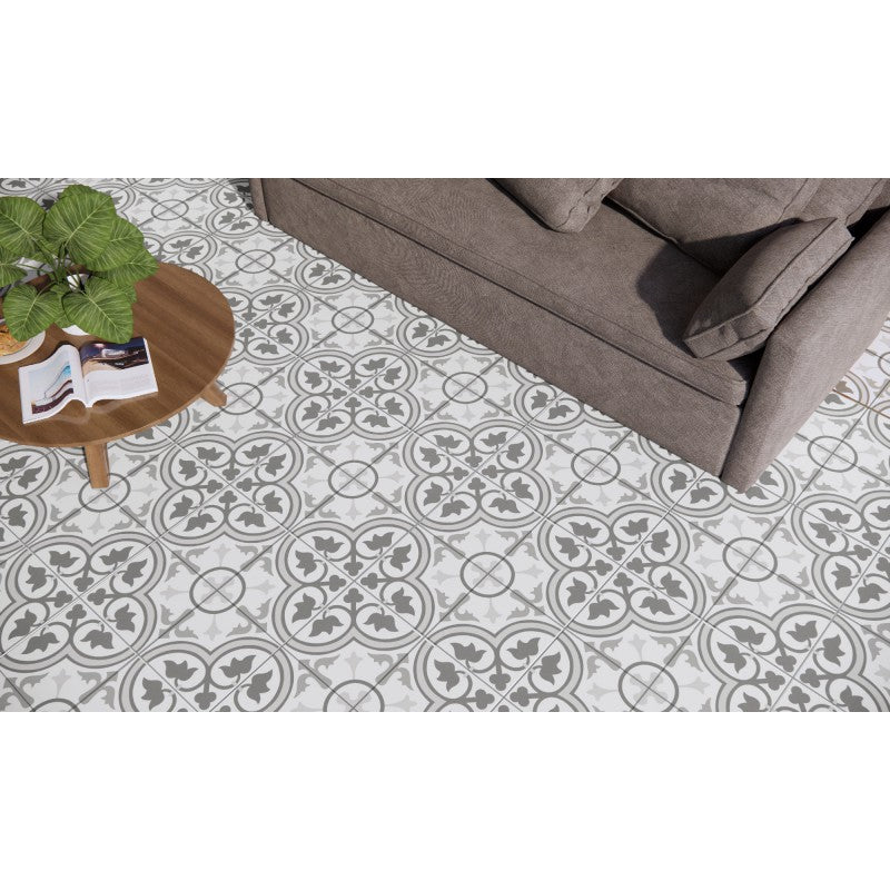 Carrelage Effet Carreau De Ciment Pre Hampton Grey 45x45 cm de Prissmacer