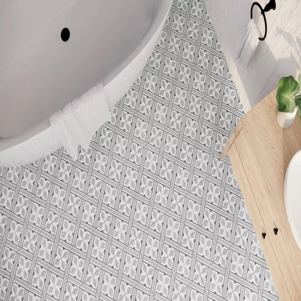 Carrelage Effet Carreau De Ciment Pre Howard Grey 45x45 cm de Prissmacer