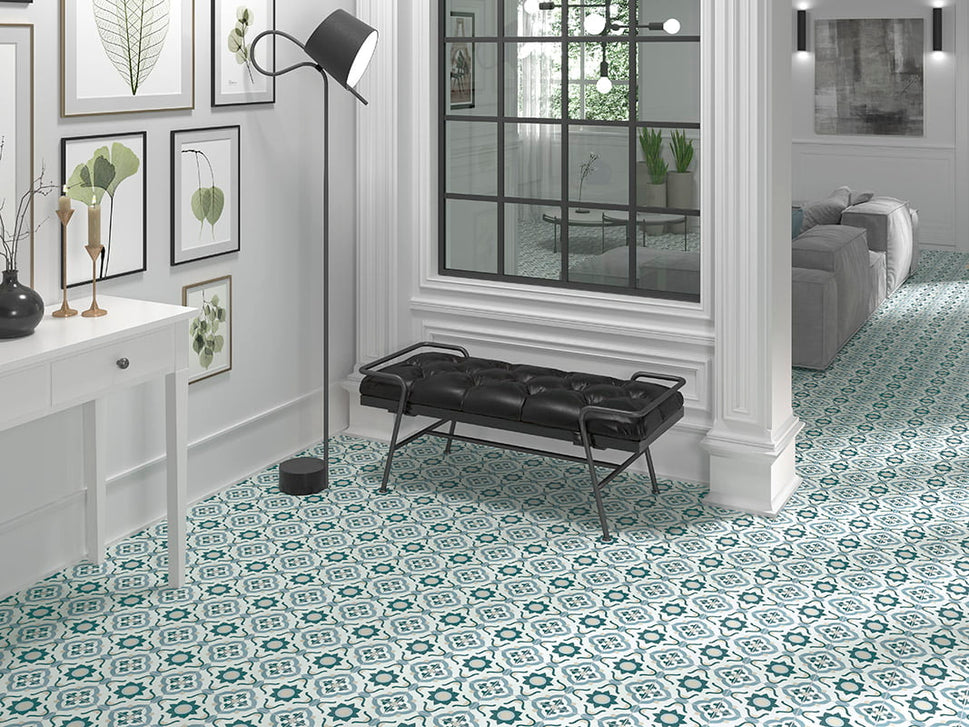 Carrelage Effet Carreau de ciment Infusion Nazare 20x20 cm de Mainzu