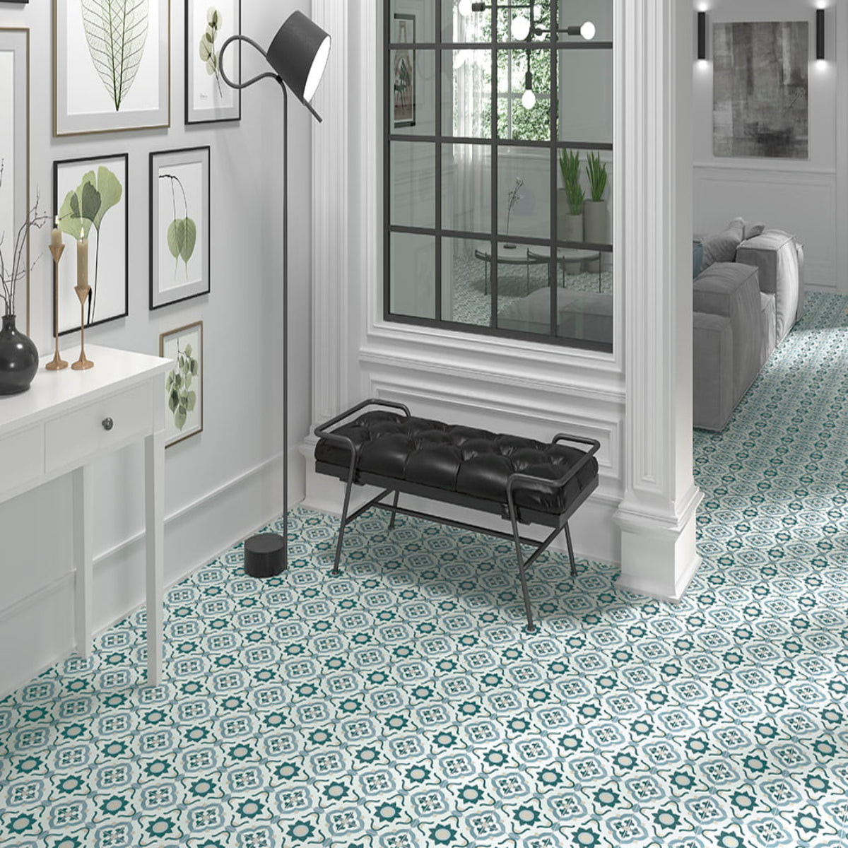 Carrelage Effet Carreau de ciment Infusion Nazare 20x20 cm de Mainzu