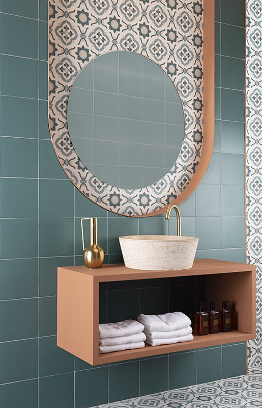 Carrelage Effet Carreau de ciment Infusion Nazare 20x20 cm de Mainzu