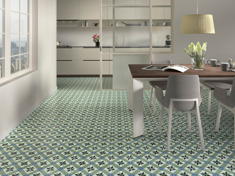 Carrelage Effet Carreau de ciment Infusion Ribeira 20x20 cm de Mainzu