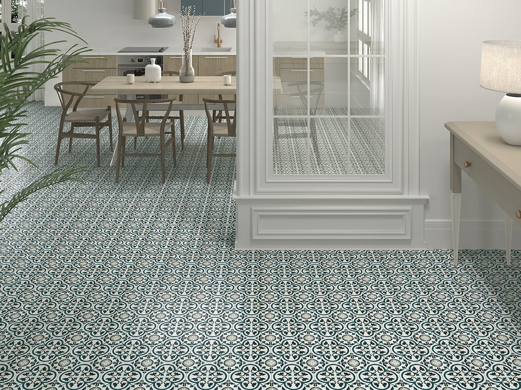 Carrelage Effet Carreau de ciment Infusion St.Etienne 20x20 cm de Mainzu