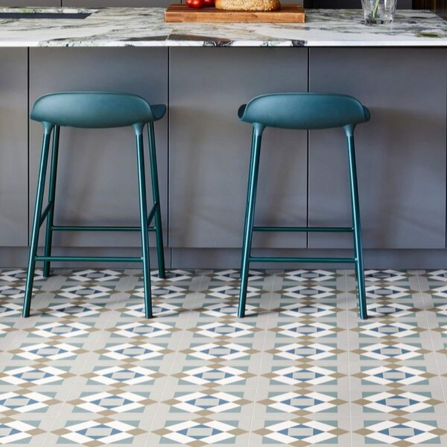 Carrelage Effet Carreau de Ciment Kompas Nara 20x20 cm de Nanda Tiles