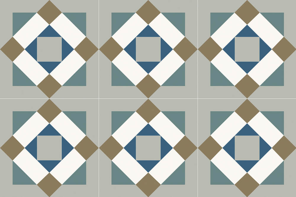 Carrelage Effet Carreau de Ciment Kompas Nara 20x20 cm de Nanda Tiles