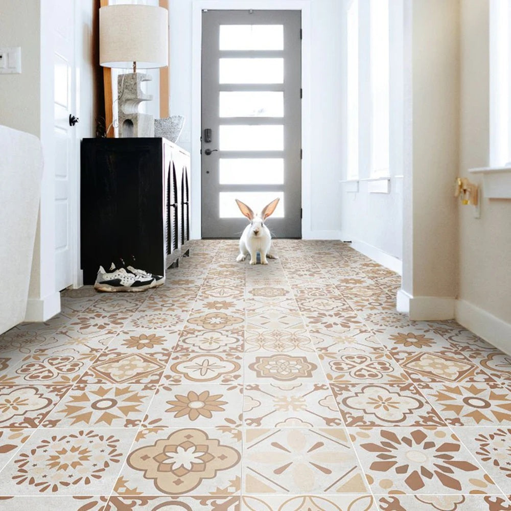 Carrelage Effet Carreau de Ciment Monserrate Brun 33,5 x 33,5 cm