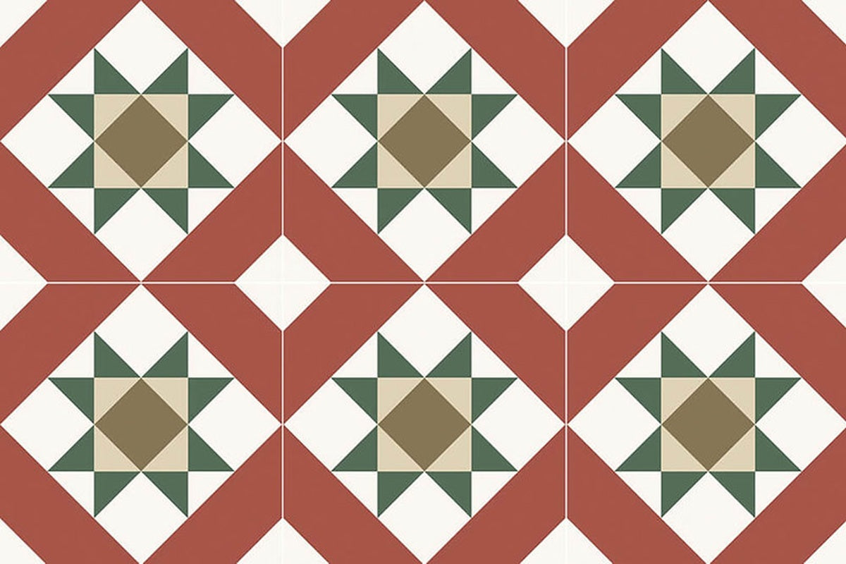 Echantillon carrelage Effet Carreau de Ciment Kompas Vetro 20x20 cm