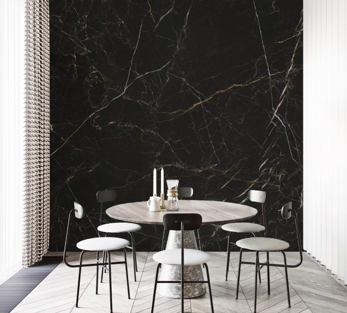 Carrelage Effet Marbre Rider Nero Poli Brillant 60x120 cm