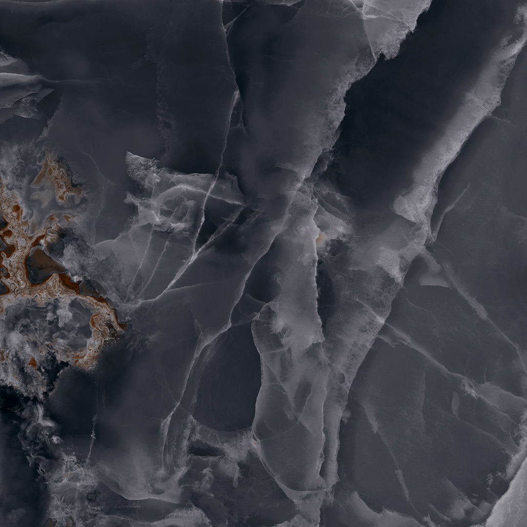 Carrelage Effet Marbre Iceland Midnight poli Brillant rectifie 60x120 cm de Ecoceramic