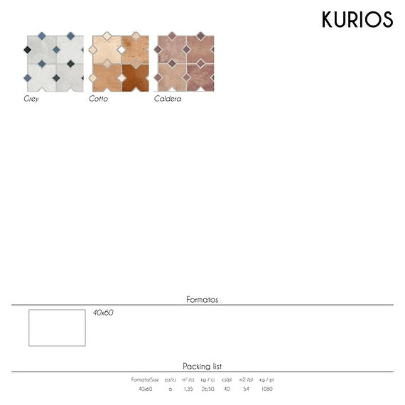 Carrelage Effet Pierre Cabochon Kurios Cotto 40x60 cm de Ecoceramic