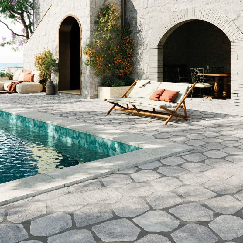 Carrelage Effet Pierre Cuzco Grey 28,5x33 cm de Realonda