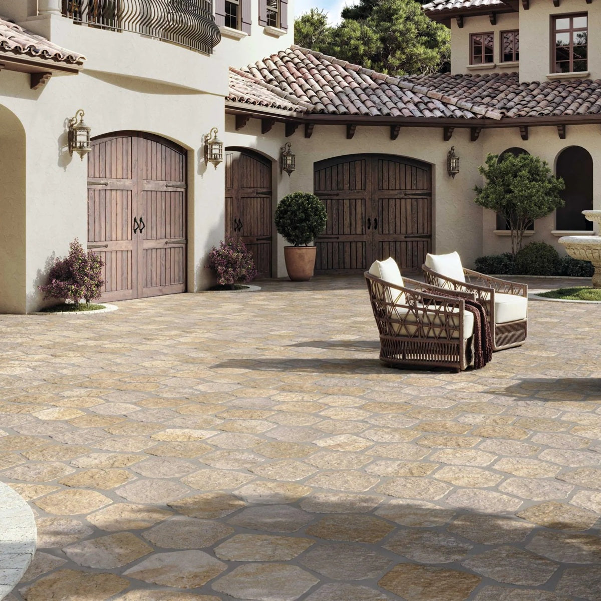 Carrelage Effet Pierre Cuzco Sand 28,5x33 cm de Realonda