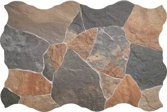 Carrelage Terrasse effet Pierre Slate Indian Flagstone 44x66 cm de Realonda