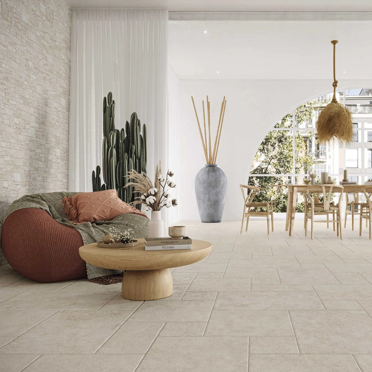 Carrelage Effet Pierre Modular Metz Stone Ivory Multiformat de Realonda