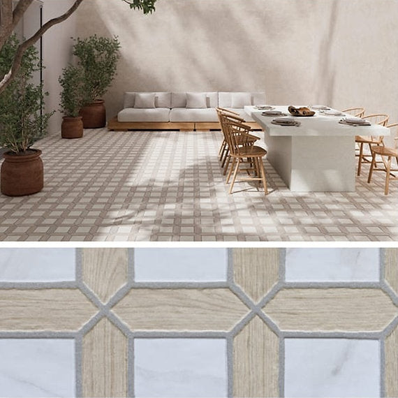 Carrelage Effet Pierre Olympus Albo 40x60 cm de Ecoceramic