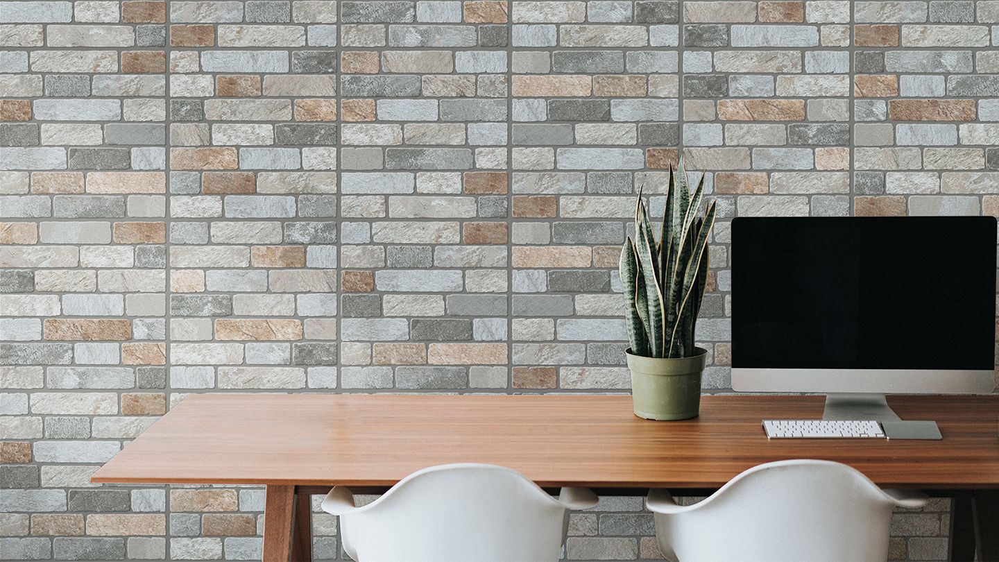 Carrelage Terrasse Effet Pierre Pave Bussaco Gris 33,5 x 33,5 cm