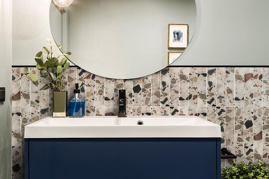 Carrelage Effet Terrazzo Ducal Escarlata 5x25 cm