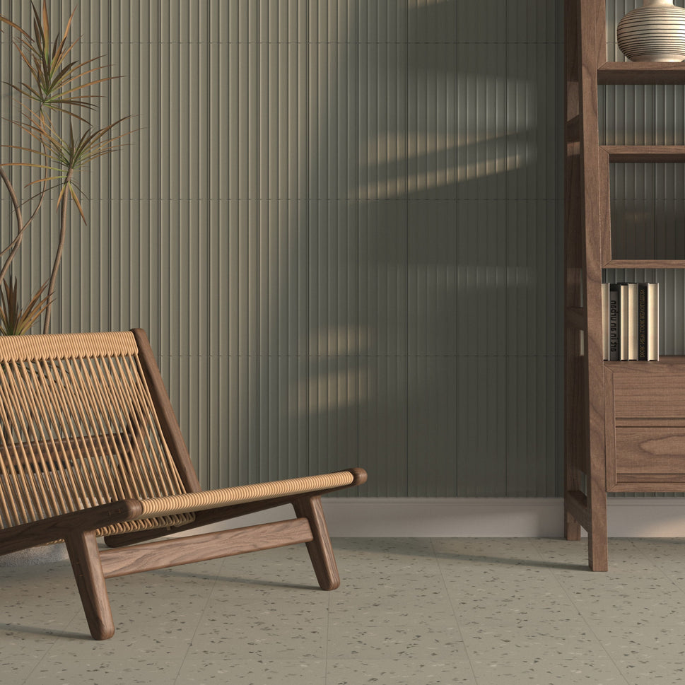 Carrelage Mural Ima Gris Mat 10x40 cm de Dune Ceramica