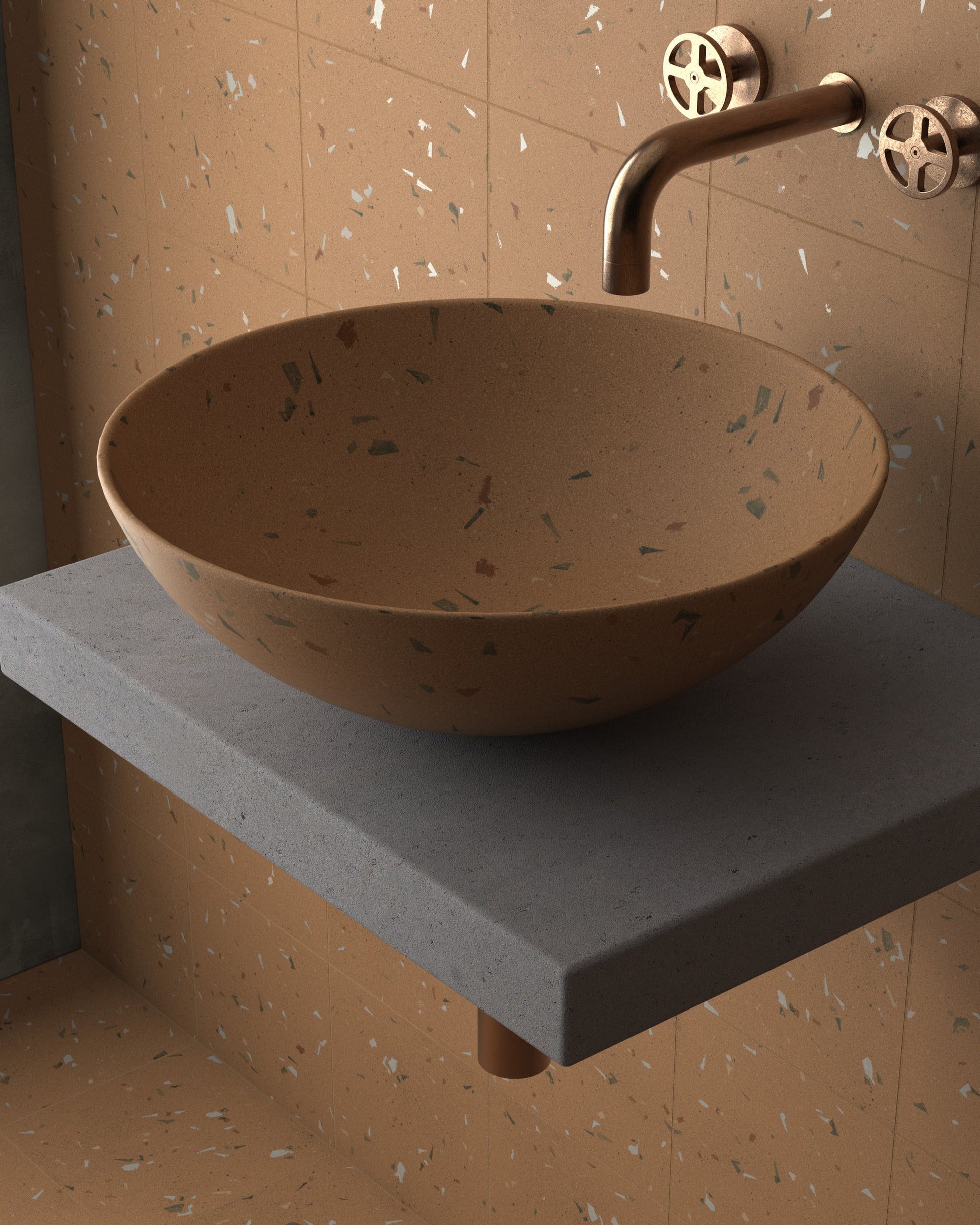 Carrelage Effet Carreau de Ciment Fragmenta Terracota 20x20 cm de Dune