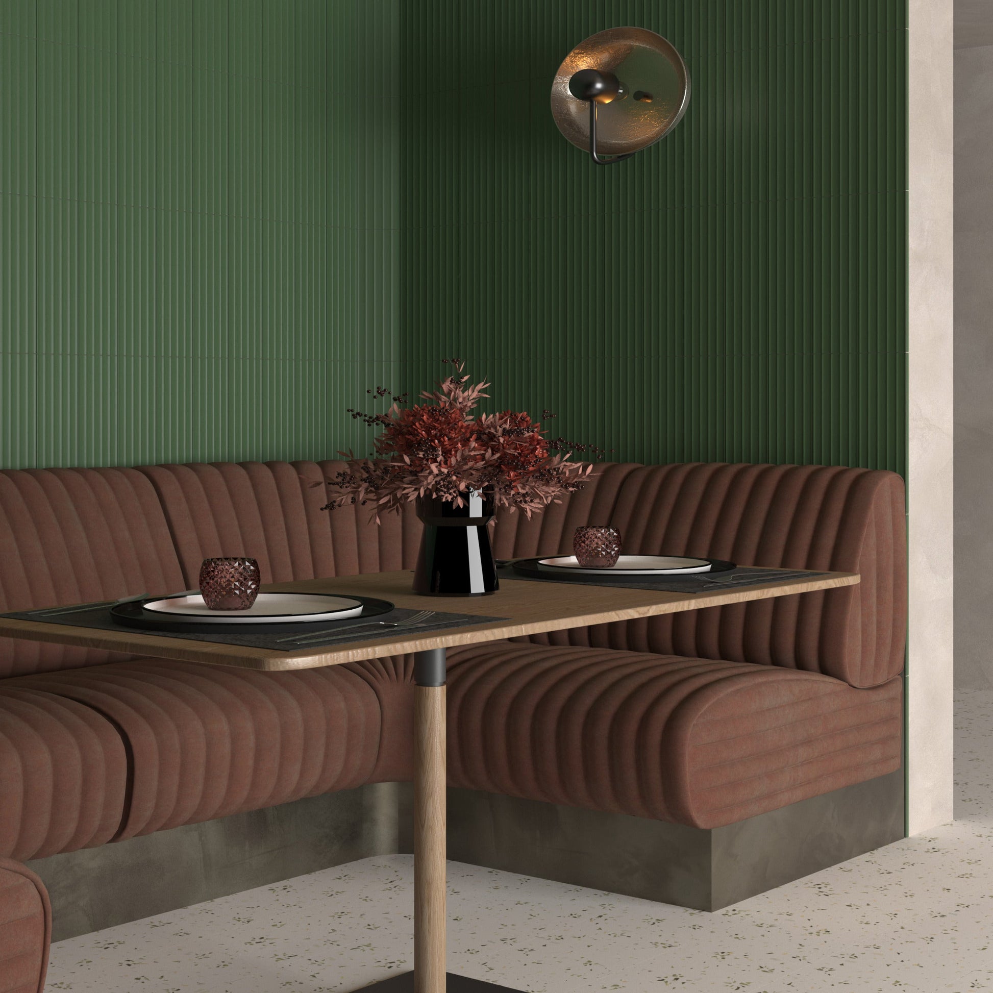 Carrelage Effet Carreau de Ciment Fragmenta Verde 20x20 cm de Dune