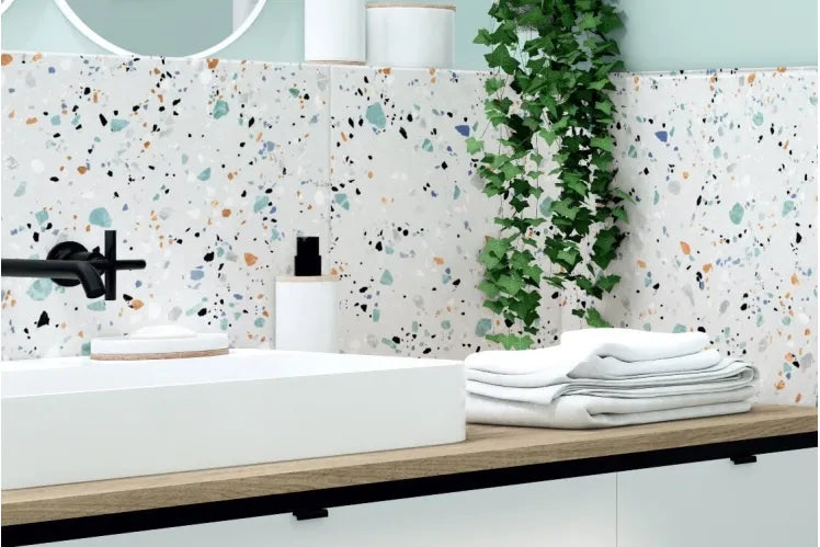 Carrelage Effet Terrazzo rectifie Gobi Bianco