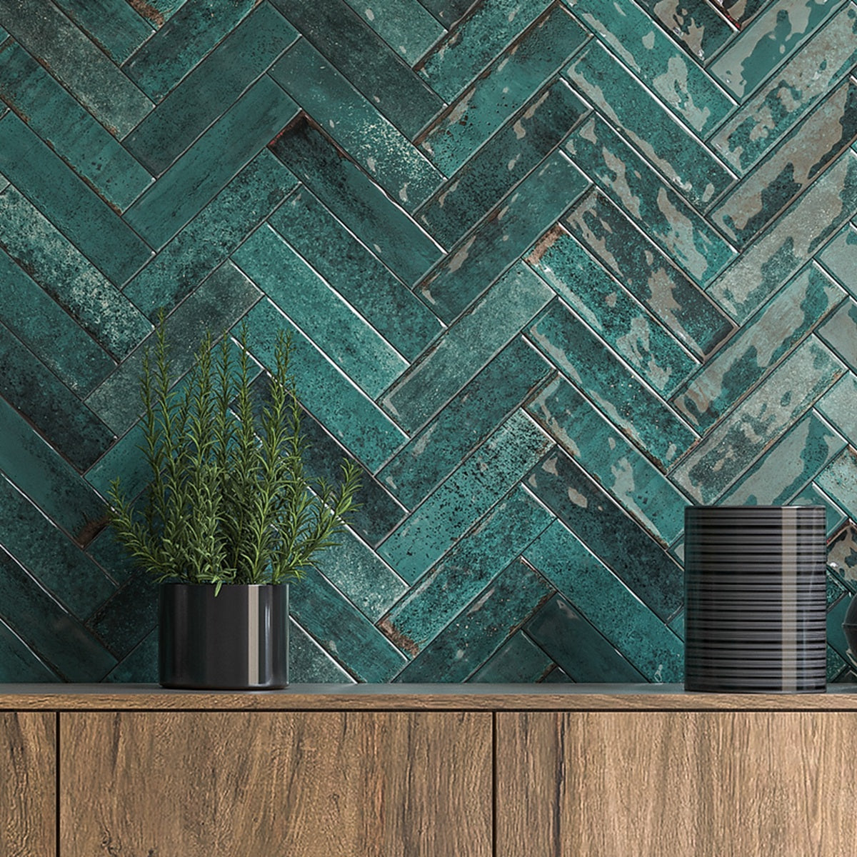 Carrelage Effet Zellige Asly Blue 7,5x30 cm de Ecoceramic
