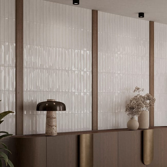 Carrelage Effet Zellige Atlantis White Mat ou Brillant 31,6x60 cm de Ecoceramic