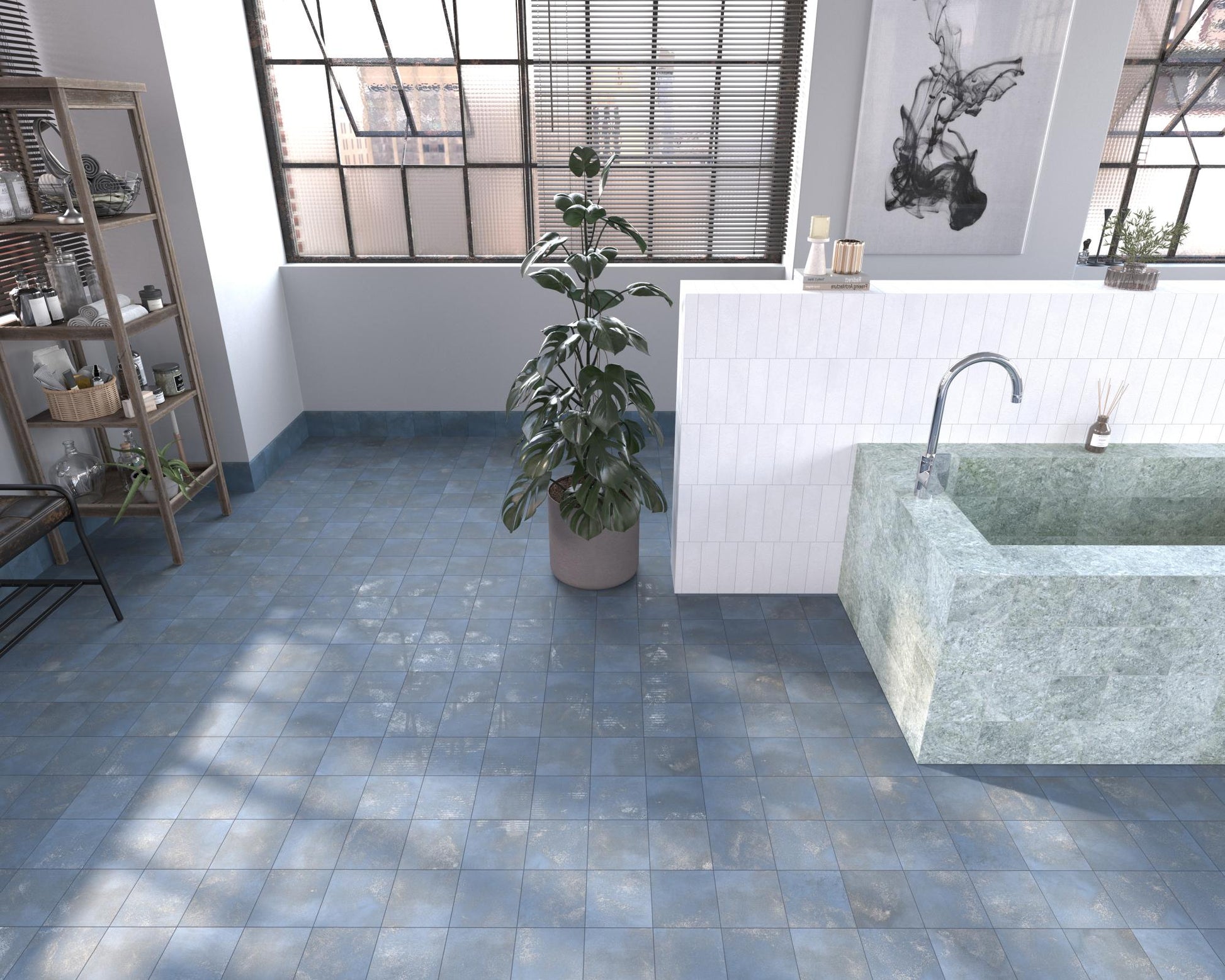 Carrelage Effet zellige Greenland Antidérapant 14,7x14,7 cm de Dune