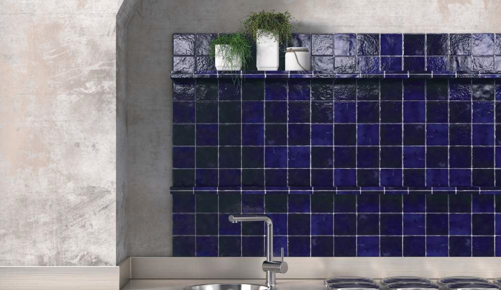 Faience Murale Zelij Special Antic Azul 10x10 cm de Cevica