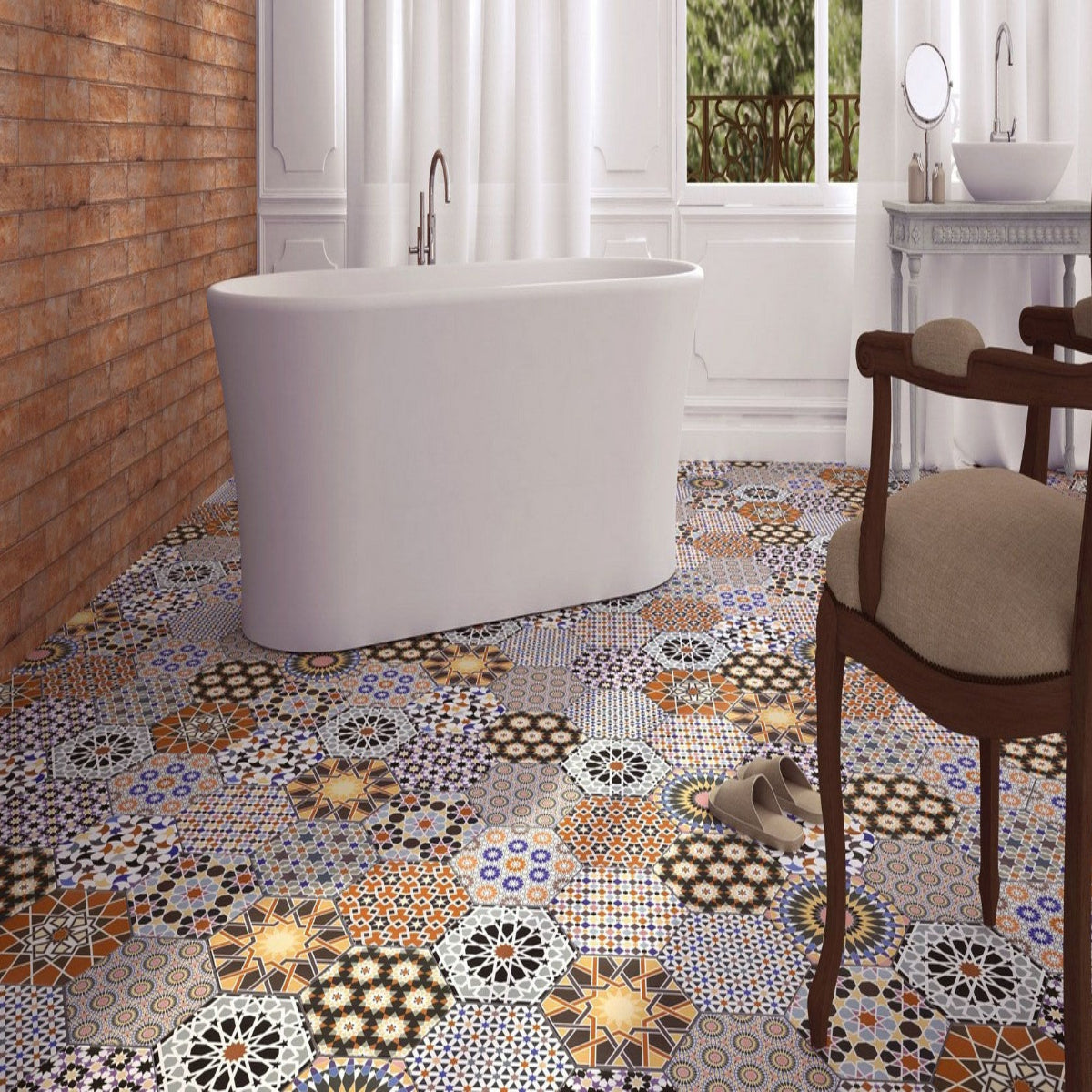 Carrelage Hexagonal Andalusi Mix 28,5x33 cm de Realonda