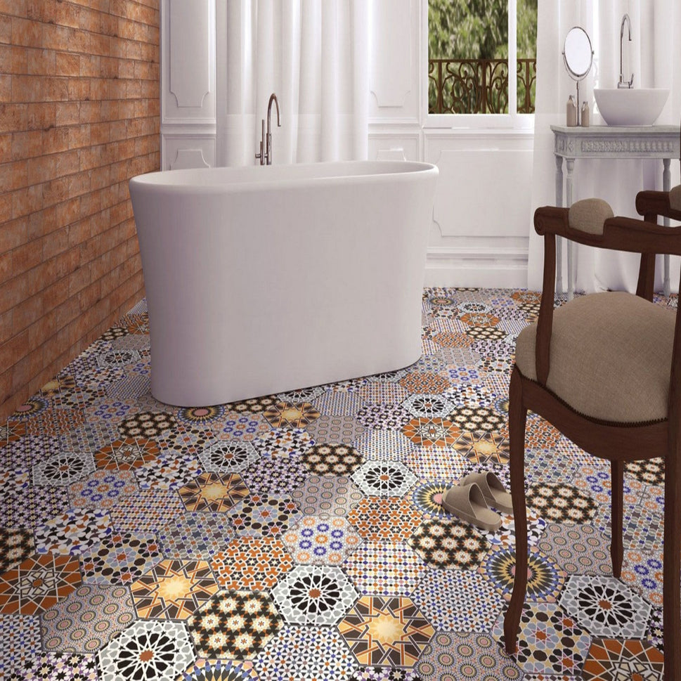 Carrelage Hexagonal Andalusi Mix 28,5x33 cm de Realonda