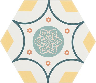 Carrelage Hexagonal Boom Dec 2 14x16 cm de Cevica