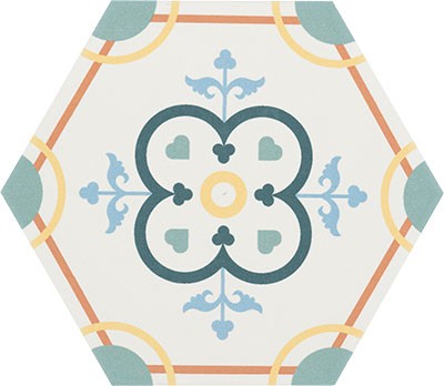 Carrelage Hexagonal Boom Dec 7 14x16 cm de Cevica