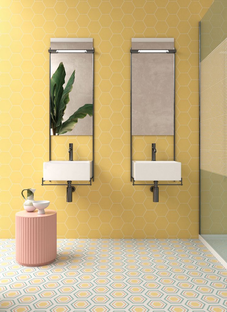 Carrelage Hexagonal Boom Snapdragon 14x16 cm de Cevica