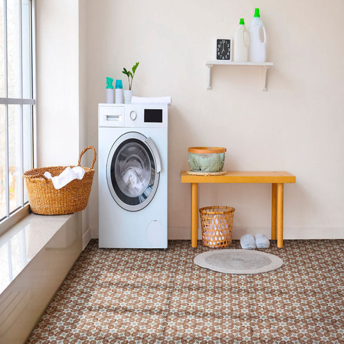 Carrelage Hexagonal Effet Carreau Ciment Alhambra Yasmina 21x25 cm de Nanda Tiles