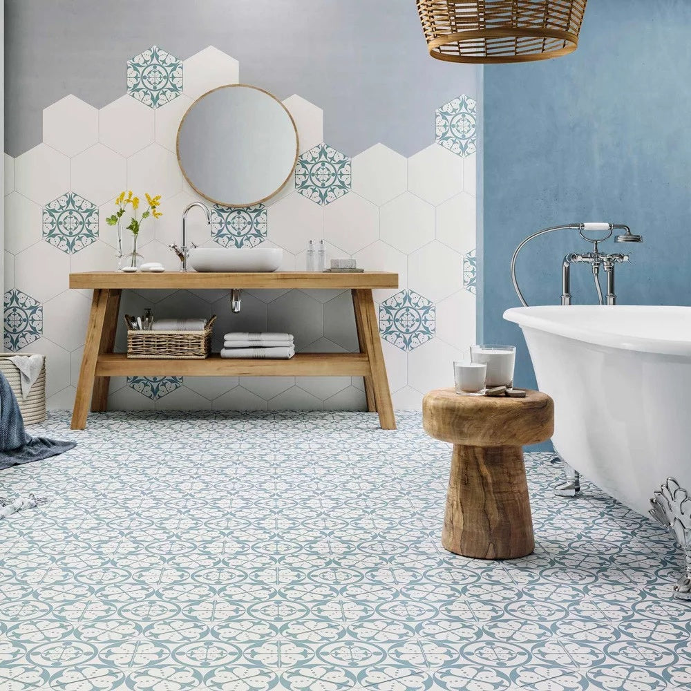Carrelage Hexagonal Carnaby Sky28,5x33 cm de Realonda