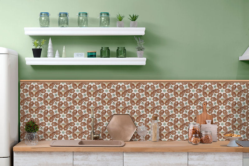 Carrelage Hexagonal Effet Carreaux Ciment Alhambra Yasmina 21x25 cm de Nanda Tiles