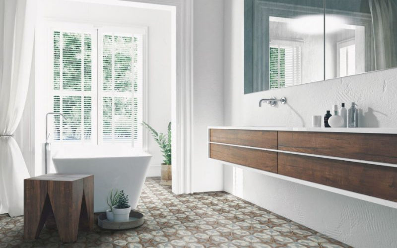Carrelage Hexagonal Effet Carreau Ciment Bohemia Miranda 21x25 cm de Nanda Tiles