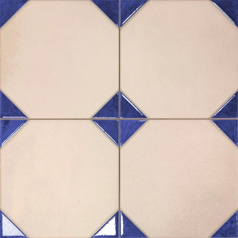 Carrelage Imitation Cabochon Dover Sand Cobalt 33x33 cm de Realonda