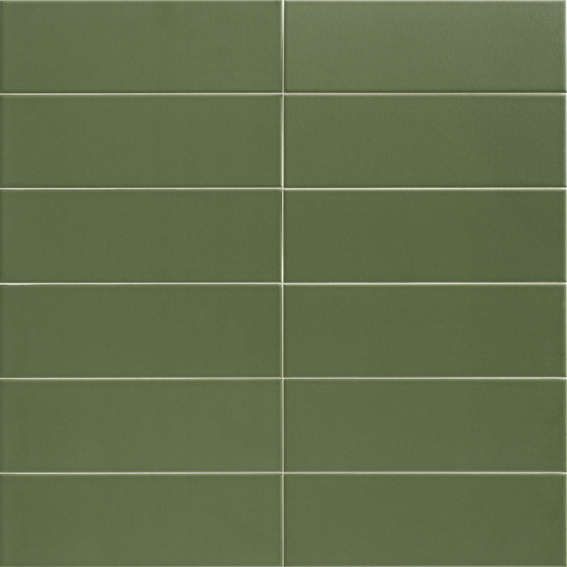 Faience murale Jungle Olive 10x30 cm de Mainzu
